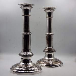 Quality 19th Century Old Sheffield Plate Extending Candlesticks