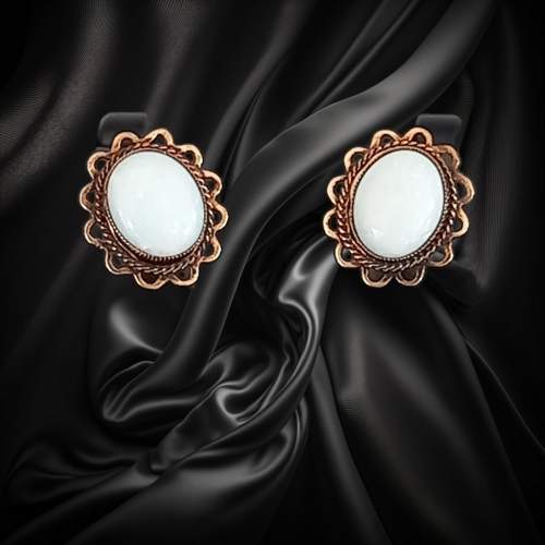 Gold Opal Earrings image-1