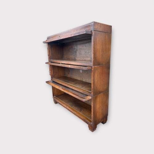 Early 20th Century Oak Three Tier Globe Wernicke Bookcase image-2