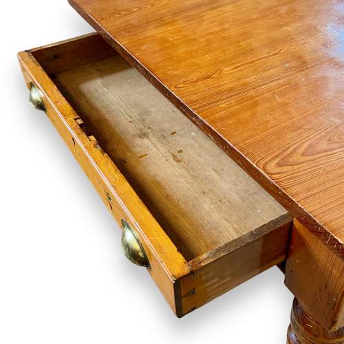 19th Century Solid Pine Kitchen Table image-3