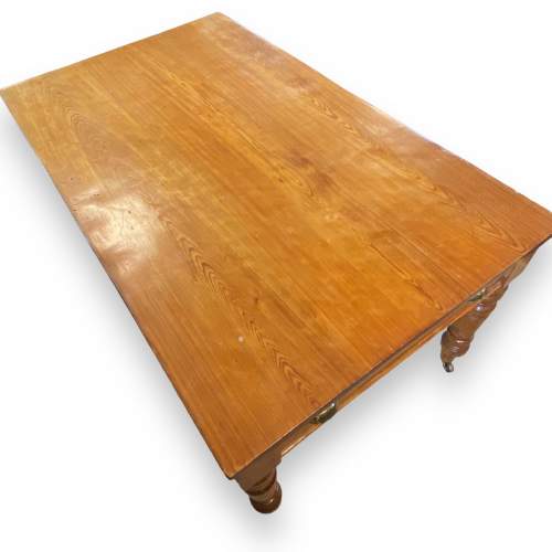 19th Century Solid Pine Kitchen Table image-6