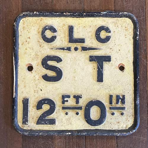 Cheshire Lines Committee Cast Iron Hydrant Sign image-1