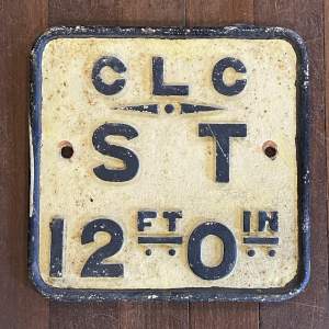 Cheshire Lines Committee Cast Iron Hydrant Sign