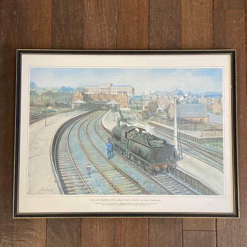 David Charlesworth Signed Print Market Place Station Chesterfield image-1