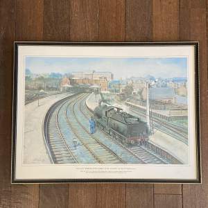 David Charlesworth Signed Print Market Place Station Chesterfield