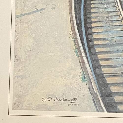 David Charlesworth Signed Print Market Place Station Chesterfield image-5