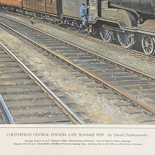 David Charlesworth Signed Print Chesterfield Central Station image-4