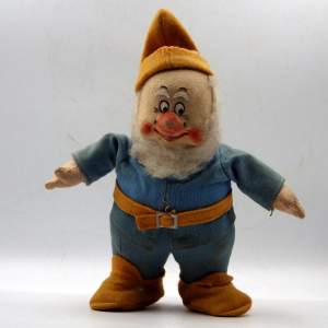 Walt Disney Original 1930s Chad Valley Dwarf Soft Toy - Happy