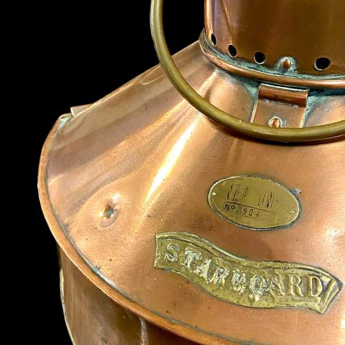 Pair of Large Copper Port & Starboard Ships Lanterns image-5