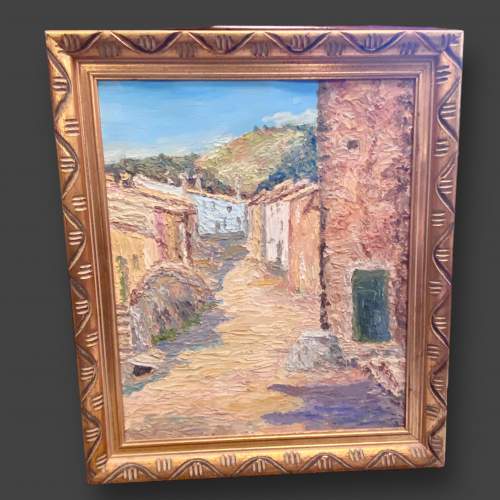 Original Impasto Oil on Board of a Rural Scene image-1