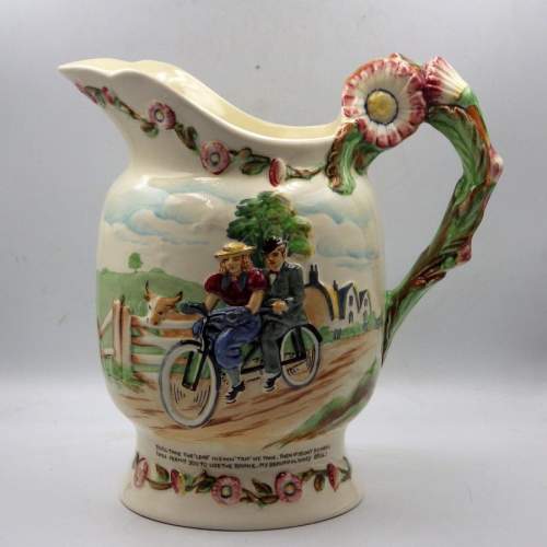 Crown Devon 1930s Fieldings Pottery Musical Jug - Daisy Bell image-1