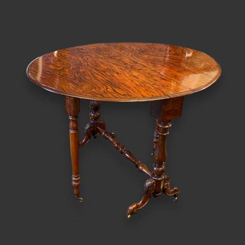 Mid 19th Century Burr Walnut Sutherland Table image-1