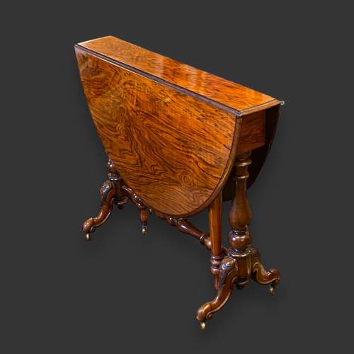 Mid 19th Century Burr Walnut Sutherland Table image-3