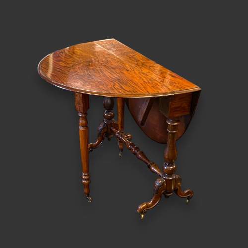 Mid 19th Century Burr Walnut Sutherland Table image-2