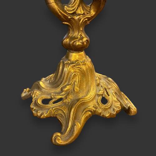 Pair of French Ormolu Three Branch Candelabra image-2