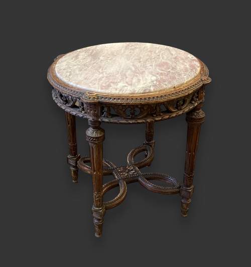 Italian 19th Century Carved Walnut Occasional Table image-1