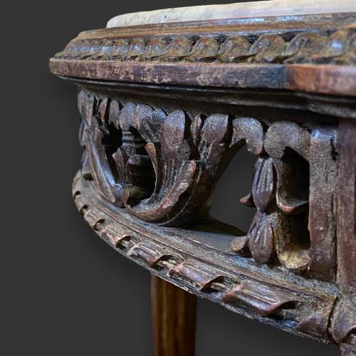 Italian 19th Century Carved Walnut Occasional Table image-4