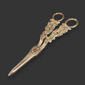 Early 19th Century English Silver Grape Scissors