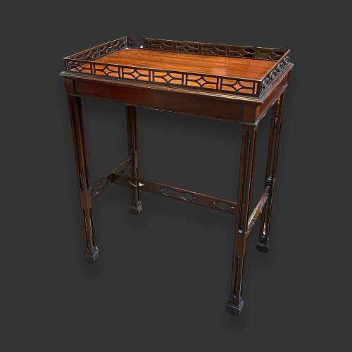 George III Style Mahogany Silver Table image-1