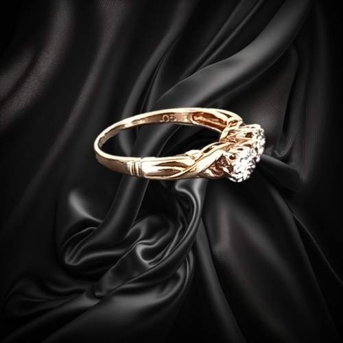 Gold Diamond Ring image-3