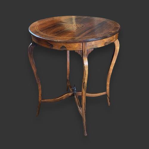 Edwardian Inlaid Rosewood Plant Table image-1