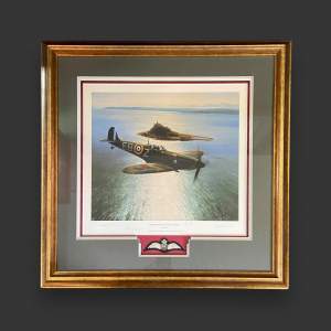 Spitfire over St Michaels Mount Limited Edition Signed Print by Robert Taylor
