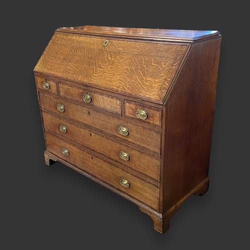 Georgian Figured Oak Bureau image-1