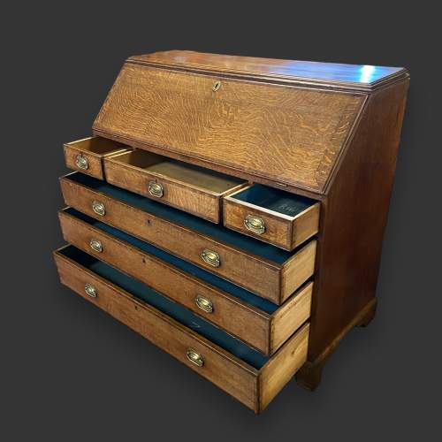 Georgian Figured Oak Bureau image-5