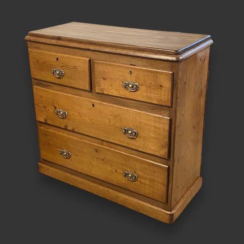 Edwardian Rustic Pitch Pine Chest of Drawers image-1