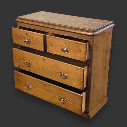 Edwardian Rustic Pitch Pine Chest of Drawers image-2