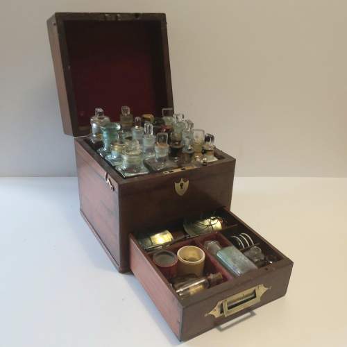 Victorian Mahogany Apothecary Chest with Contents image-1