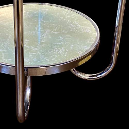 Art Deco Modernist Tubular Chrome Coffee Table image-3