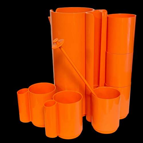 1970s Orange Plastic Lemonade Set by Jean Pierre Vitrac image-1