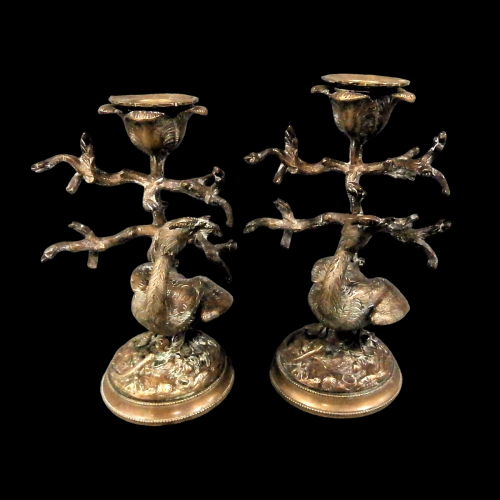 A Pair of Post Regency Gilt Bronze Candlesticks Circa 1830 image-2