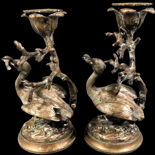 A Pair of Post Regency Gilt Bronze Candlesticks Circa 1830 image-3