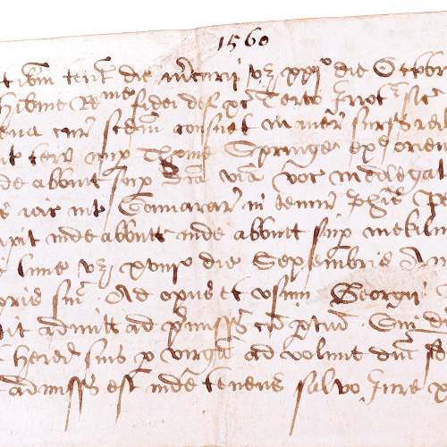 Antique 16th Century Handwritten Latin Document image-3