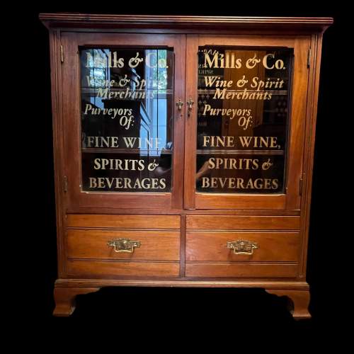 Edwardian 2 Door 2 Drawer Glazed Display Cabinet image-1