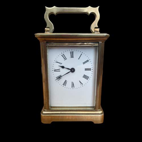 Brass French Carriage Clock image-1