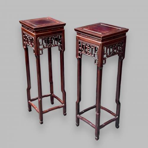 Pair of Chinese Lamp Stands image-1