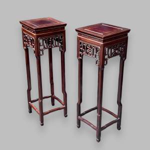 Pair of Chinese Lamp Stands