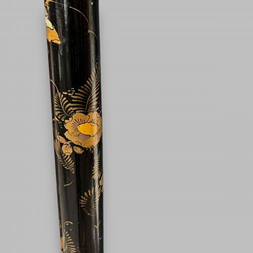 Oriental Black Japanned Chinoiserie Standard Lamp image-4