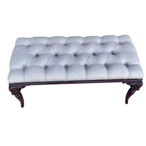 Victorian Buttoned Stool image-1