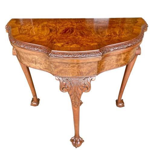 Burr Walnut Games Table image-1