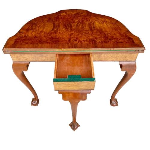 Burr Walnut Games Table image-4