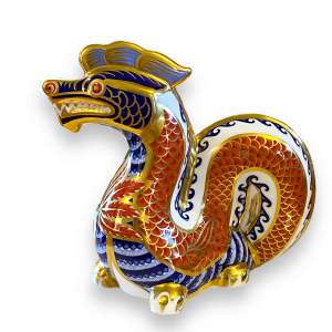 Royal Crown Derby 1st Quality Imari Dragon Paperweight