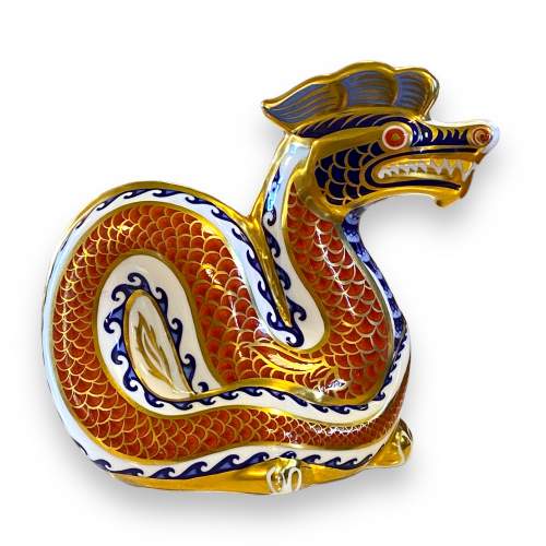 Royal Crown Derby 1st Quality Imari Dragon Paperweight image-2