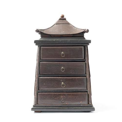 A Vintage Oriental Pagoda Form Table Cabinet image-1