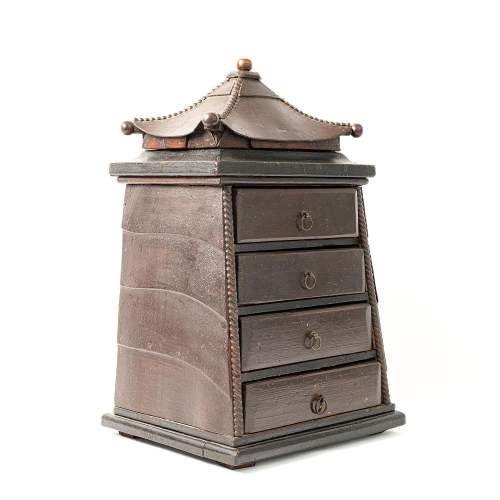 A Vintage Oriental Pagoda Form Table Cabinet image-2