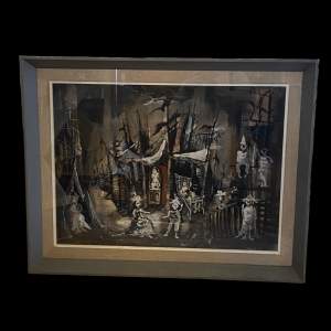 Slum Play Oil Painting by Kenneth Rowell