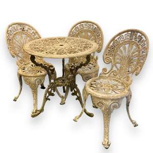 Decorative Vintage Aluminium Garden Table & Chairs